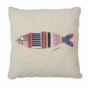 Angel Linens Vintage 'Fish' Cushions (Floral & Striped Linen)